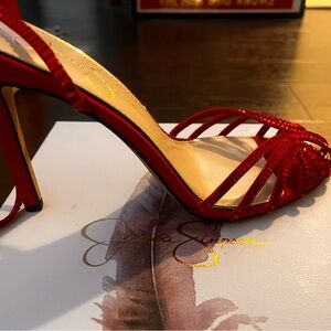Jessica Simpson Red High-Heeled Sandals